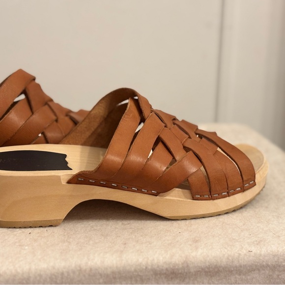 Swedish Hasbeens | Britta Clog Sandals in Nature | Size 10 - Picture 4 of 8